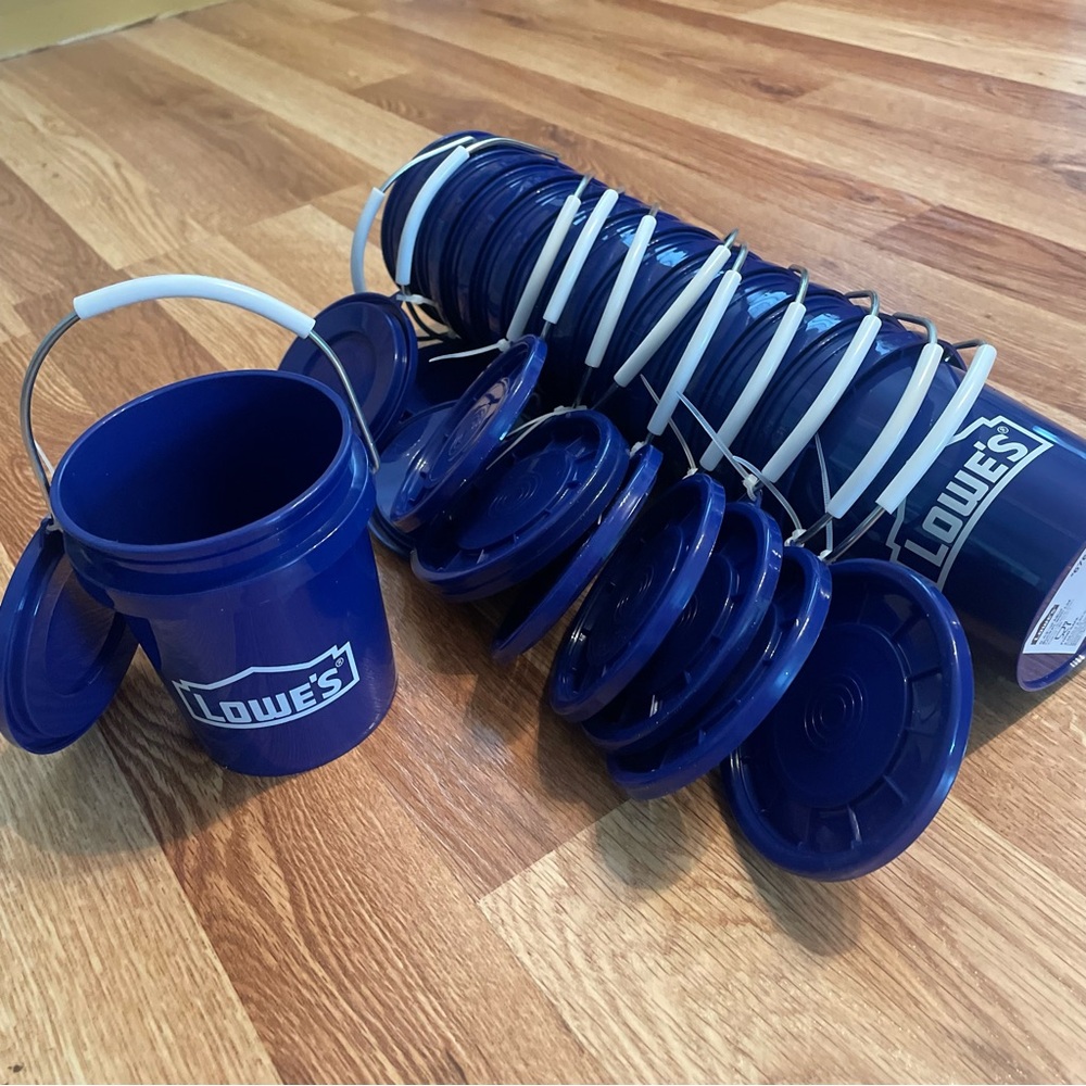 12 Lowes Mini Buckets with Lids Father's Day Man Cave Gifts Dozen Lot Set NEW